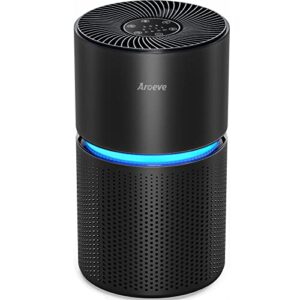 aroeve air purifiers for home large room up to 1095 sq ft air cleaner coverage cadr 220m³/h h13 true hepa remove 99.9% of dust, pet dander, pollen for office, bedroom, mk03- black