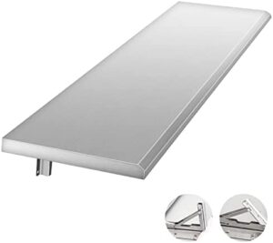ahloki metal shelf | stainless steel wall mount shelving for commercial restaurant, kitchen, laundry room, food truck,72l x 12w inch
