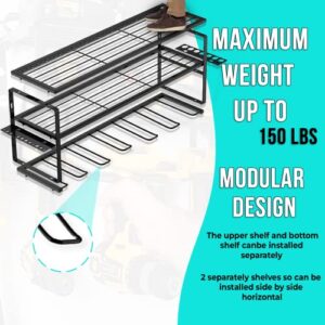 JMLUX Power Tool Organizer with 6 Drills Holder | Wall Mounted 3 Layer Tool Box Organizer | Heavy-Duty Metal Tool Holder Rack for Workshop and Garage| Perfect for Drill and Metal Tools Storage