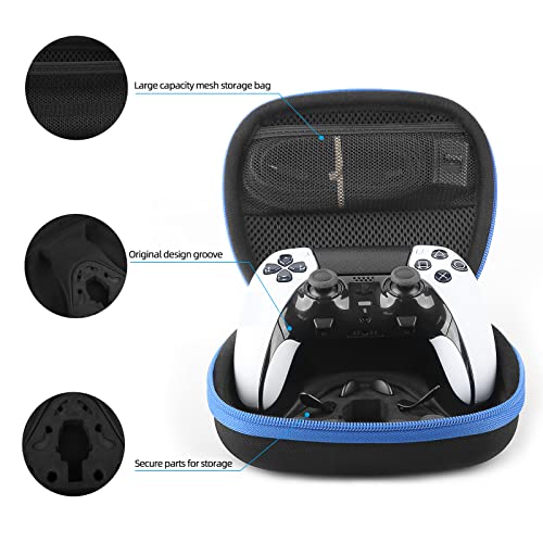 VANPARK Carrying Storage Case for PS5 DualSense Edge Wireless Controller, Protective Travel Bag for PS5 Elite/PS5 DualSense/PS4 Controller