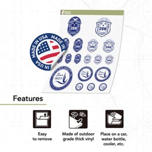 Zeta Phi Beta Sticker Sheet Decal Laptop Water Bottle Car (Full Sheet - 3 Logos)