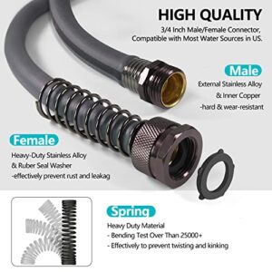 Hopegiver 5/8"x15FT Flexible Garden Hose, Hybrid Water Hose Heavy Duty, Kink Free, Leakproof, Lightweight, Garden Hose for Outdoor, Lawn, Car Wash, Backyard, Burst 500 PSI