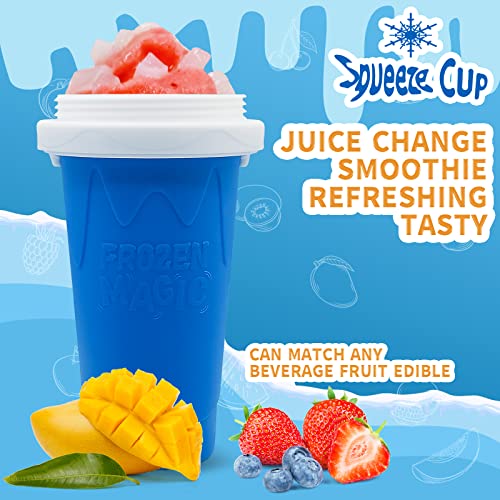 Slushy Cup Slushy Maker Cup TIK TOK Frozen Magic Squeeze Cup - Quick Cool Slushy Milk Shake Ice Cream Smoothies Cup