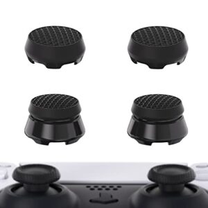 playvital thumbs pro armor thumbstick extender for ps5 controller, joystick caps grip for ps5 controller - 2 high raise and 2 mid raise dome - black