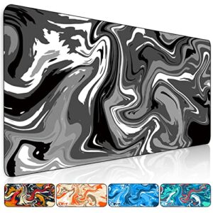 【5 colors 3 sizes】 marbled design fluid pattern gaming mouse pad extended mouse pad laptop computer desk mat for desktop desk protector mat office desk accessories gifts - 31.5" l*11.8" w