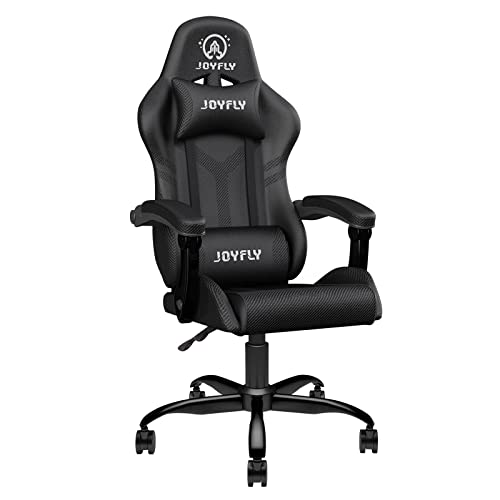 JOYFLY Gaming Chair, Computer Chair Gaming Chairs for Adults with High Back, Gamer Chair Ergonomic PC Gaming Chair with Lumbar Support, Silla Gamer High Back Rocking Style Office Chair, 350lbs, Black