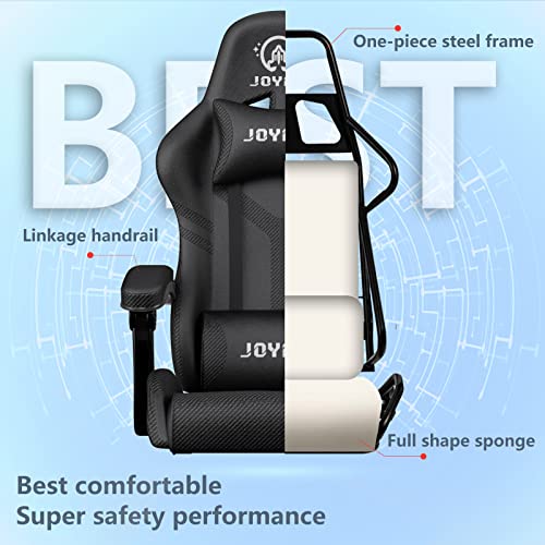 JOYFLY Gaming Chair, Computer Chair Gaming Chairs for Adults with High Back, Gamer Chair Ergonomic PC Gaming Chair with Lumbar Support, Silla Gamer High Back Rocking Style Office Chair, 350lbs, Black