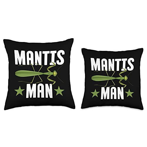 Entomology Mantises Insects Mantis Man Insect Entomology Throw Pillow, 16x16, Multicolor