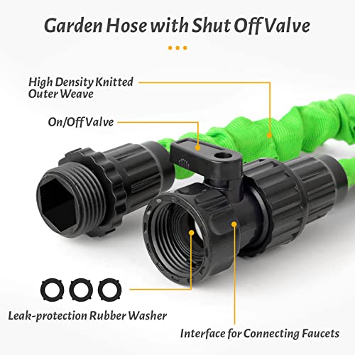 Expandable Garden Hose Water Pipe - 50FT Magic Water Hose with 7 Function Spray Nozzle, Flexible Hose Pipe for Gardening