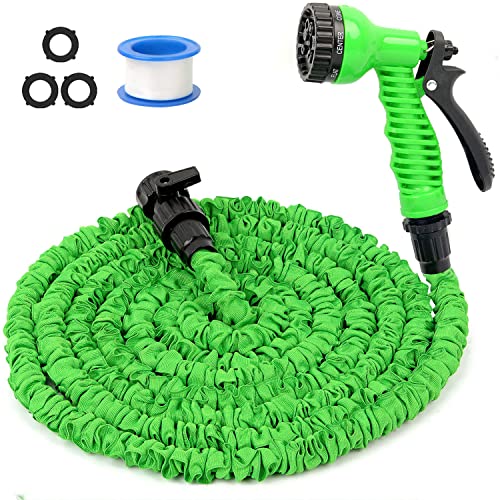 Expandable Garden Hose Water Pipe - 50FT Magic Water Hose with 7 Function Spray Nozzle, Flexible Hose Pipe for Gardening