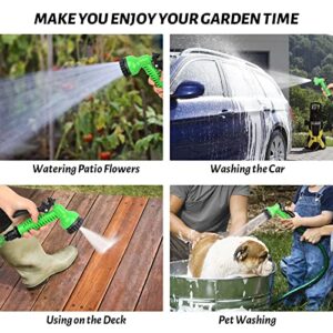 Expandable Garden Hose Water Pipe - 50FT Magic Water Hose with 7 Function Spray Nozzle, Flexible Hose Pipe for Gardening