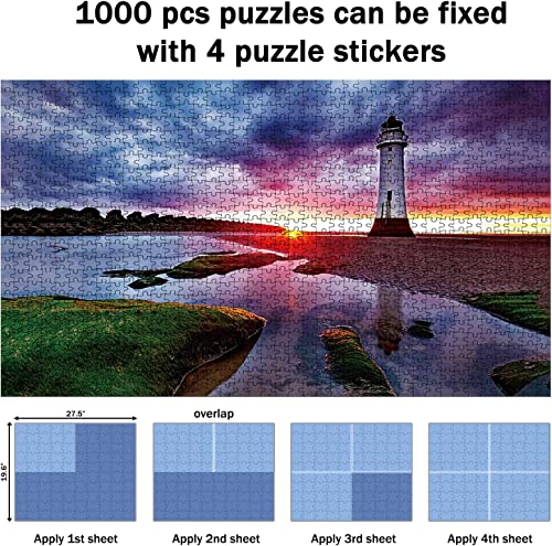 Preserve 6 X 1000 Jigsaw Puzzle Glue Sheets, 24 Sheets Puzzle Saver Peel and Stick, No Stress & No Mess Puzzle Saver Sheets, Puzzle Sticker Sheets