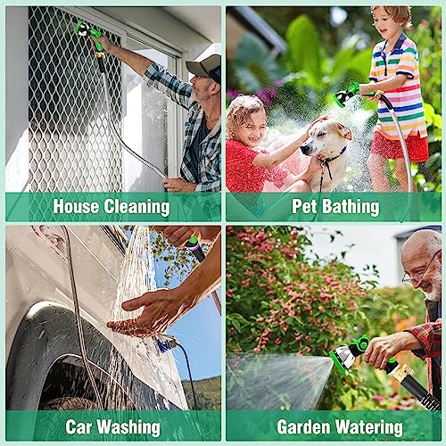 Garden Hose 50 ft Metal - Flexible Garden Hose Stainless Steel Metal Water Hose Heavy Duty Collapsible and No Kink Water Pipe