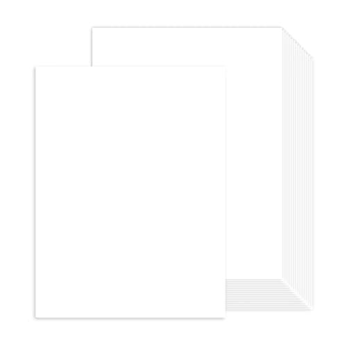 White Cardstock 8.5 x 11 White Paper 100 Pack, Goefun 65lb Card Stock Printer Paper for Cards Making, Office Printing, Paper Crafting