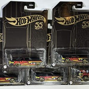 Hot Wheels - '23 Pearl & Chrome 55th Anniversary Set - 5 Cars - Does NOT Include Chase (3/6) - Challenger - Nova - Nissan 180SX - BMW M3 - Range Rover - Mint/NrMint Bubble Wrapped in a Box