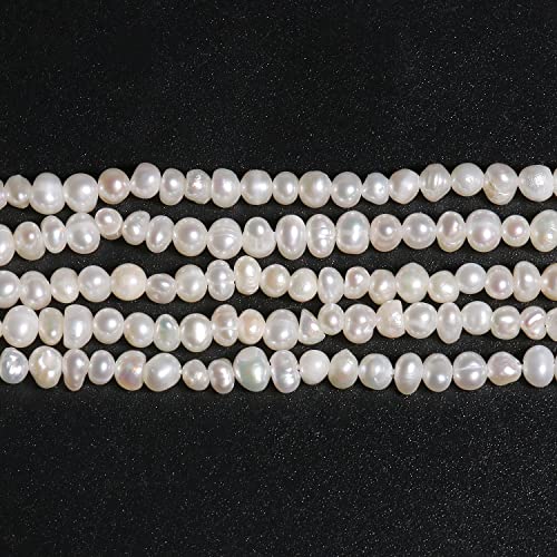 Adabus Natural White Freshwater Pearl Bead Mini Loose Beads for Making Women Small Oval Peals Necklaces Bracelets Earrings DIY 2.5-3mm - (Item Diameter: 2.5-3mm 141pcs)