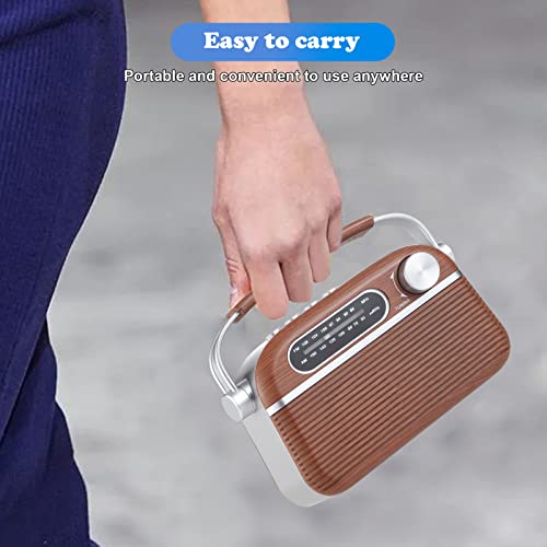 Portable Retro AM FM Radio Bluetooth Speak, Support USB and Micro SD Card MP3 Player, Battery Operated Analog Radio Or AC Power Vintage Transistor Radio with Big Speaker for Home and Outdoor