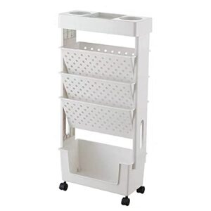 xify's five tiers movable space saving standing shelf unit storage rack organizer bookcases