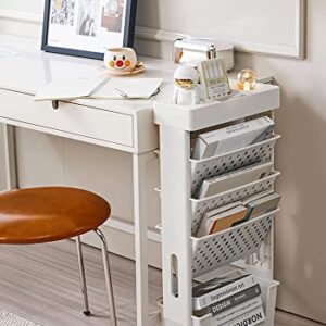 xify's Five Tiers Movable Space Saving Standing Shelf Unit Storage Rack Organizer Bookcases