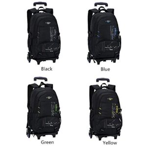 Armbq Boys Rolling Backpack with Wheels Teens Trolley Bookbag Kids Wheeled Backpack Middle and Elementary Travel Luggage School Bags