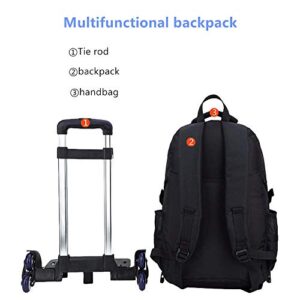 Armbq Boys Rolling Backpack with Wheels Teens Trolley Bookbag Kids Wheeled Backpack Middle and Elementary Travel Luggage School Bags