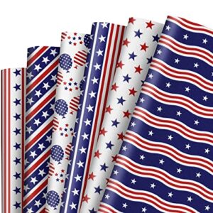 anydesign patriotic tissue paper 90 sheet stars stripes balloon tissue paper 4th of july american flag wrapping paper holiday art tissue for independence day memorial day diy supplies, 14 x 20 inch