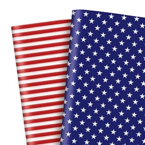 anydesign patriotic tissue paper 80 sheet stars and stripes pattern tissue paper 4th of july wrapping paper holiday art tissue for independence day memorial day diy gift packing supplies, 14 x 20 inch