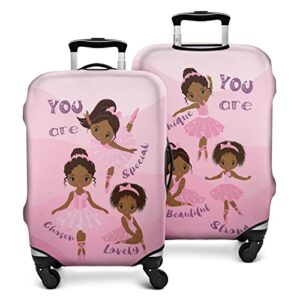 xidingyue african american ballerinas thick trolley luggage protective cover ballerina girl elastic suitcase cover fit 22-24 inch luggage
