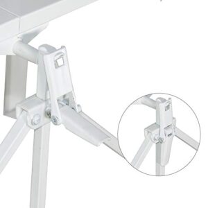 ATAAY Shelf Storage Trolley Trolley Trolley Storage Rack/White