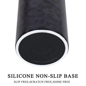 12 oz Slim Can Cooler Stainless Steel Skinny Can Cooler Insulated Beer Can Cooler for Hard Seltzers Unique Leopard Print Tumbler Gifts for Women and Men