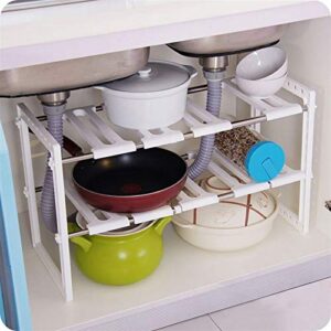 HEPMIMZHU 2-Shelf Adjustable Metal Shelf Wire Shelving Unit Storage Steel Organizer Wire Rack for Small Places Restaurant Garage Pantry Kitchen Garage Rack (White-2 Shelf)