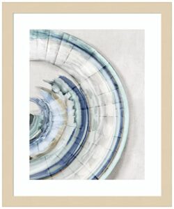 amanti art fantasy shell i by emma peal wood framed wall art print (14 in. w x 17 in. h), svelte natural frame