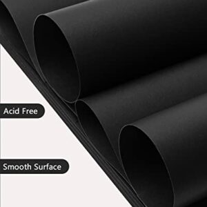 Black Cardstock Paper 8.5 x 11, 108 Sheets 180g Black Printer Card Stock, Heavy Construction Paper for Card Making Printing Craft Drawing Scrapbooking Cutting