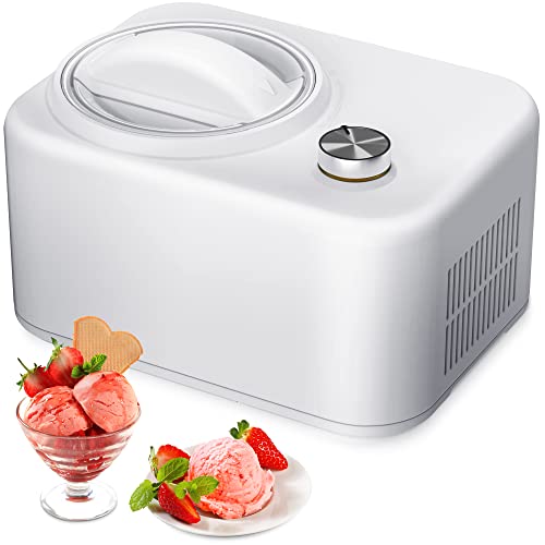 ZAFRO Ice Cream Maker 0.85qt with Compressor, No Pre-freezing Electric Automatic Ice Cream Machine Keep Cool Function, No Salt Needed Ice Cream, Gelato, Frozen Yogurt, Sorbet