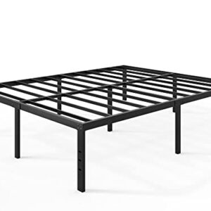 FSCHOS Bed-Frame-Full, 16 Inch Metal Platform Full-Size-Bed-Frame No Box Spring Needed, Heavy Duty Full Size Bed Frame Easy Assembly, Noise Free, Black