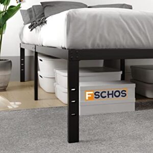 FSCHOS Bed-Frame-Full, 16 Inch Metal Platform Full-Size-Bed-Frame No Box Spring Needed, Heavy Duty Full Size Bed Frame Easy Assembly, Noise Free, Black