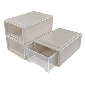neadas 6 quart plastic stacking storage drawer unit, 3 packs