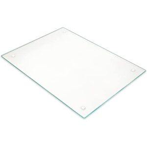 tempered glass cutting board - glass cutting boards for kitchen,clear cutting board for countertop (frosted, 15.7" x 11.8")