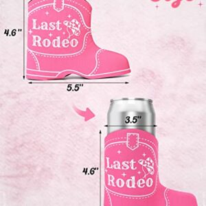 CiyvoLyeen Cowgirl Boots Can Coolers, 12PCS Bachelorette Party Can Sleeves Neoprene Insulator Drink Glasses Cup Holders for Disco Western Cowboy Women Girl Gifts Let's Go Girls Bride or Die Supplies