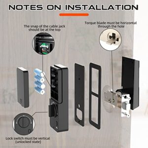 Keyless Entry Door Lock with App Control - Hopeace Fingerprint Door Lock - Electronic Touchscreen Keypad - Smart Locks for Front Door - Zinc Alloy Smart Deadbolt - Auto Lock - Easy Installation