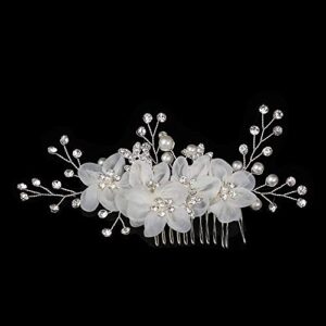 bridal hair accessories crystal peals hair combs wedding hair clips accessories jewelry handmade women hair ornaments headpieces(k)