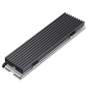 orico m.2 ssd heatsink cooler with heat pipe+ m2 thermal pad thermal conduction+aluminium cooling for pc / ps5 single and double-sided 2280 nvme/ngff m.2 ssd, black-m2hs2