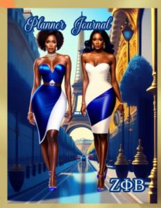 zeta phi beta sorority blank page planner journal - undated 200 pages for african american women and girls - perfect for nurses, journaling ,students, ... and organizer agenda to do list 8.5 x 11"