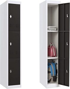 supeer metal lockers with 3 doors,72" h tall steel storage lockers for employees,locker storage cabinets for school, gym, home, office
