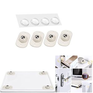 meyago 8pcs mini caster wheels adhesive bumpers for kitchenaid mixer air fryer coffee maker bottom kitchen countertops appliances rubber pads non-slip bumpers rolling wheels mobility wheels