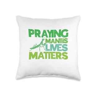 praying mantis costume kids women & men heartbeat insects bugs love praying mantis throw pillow, 16x16, multicolor