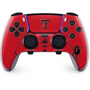 skinit gaming decal skin compatible with ps5 dualsense edge pro controller - officially licensed texas tech red raiders design