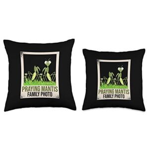 Praying Mantis Costume Insect Lover Bug Mantises Funny Insect Praying Mantis Family Photo Throw Pillow, 16x16, Multicolor