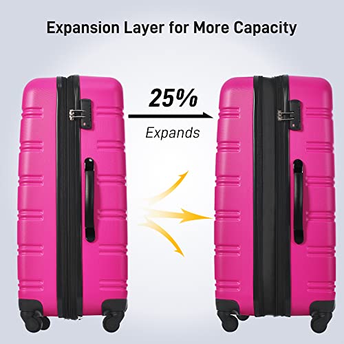 Merax Luggage sets of 3 Piece Carry on Luggage Airline Approved,Hard Case Luggage Expandable Checked Luggage Suitcase Set with Wheels