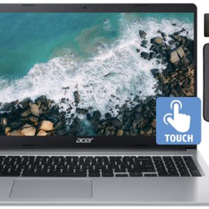 acer 2023 Flagship Chromebook 15.6" FHD 1080p IPS Touchscreen Light Laptop, Intel Celeron N4020 (Up to 2.8GHz), 4GB RAM, 64GB eMMC, HD Webcam, WiFi 5, 12+ Hours Battery, Chrome OS, w/HubxcelAccessory